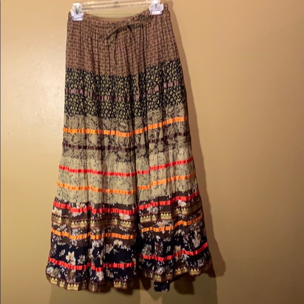 Bohemian Multi-Color Maxi Skirt